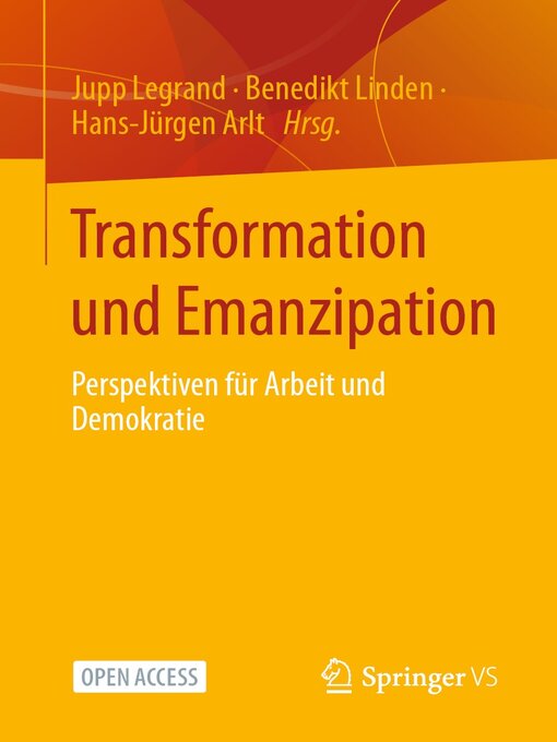 Title details for Transformation und Emanzipation by Jupp Legrand - Available